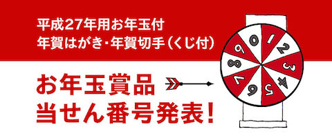 日本郵便は2015年郵便年賀「お年玉賞品」の当せん番号を発表！