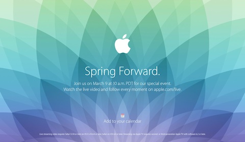 アップルは日本時間3月10日にメディア向けイベント「Spring forward」を開催！Apple Watchの詳細を発表！？