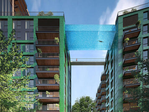 ロンドンで建築許可された「空中プール」のイメージ1